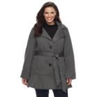 Plus Size D.e.t.a.i.l.s Flounce Jacket, Women's, Size: 1xl, Grey (charcoal)
