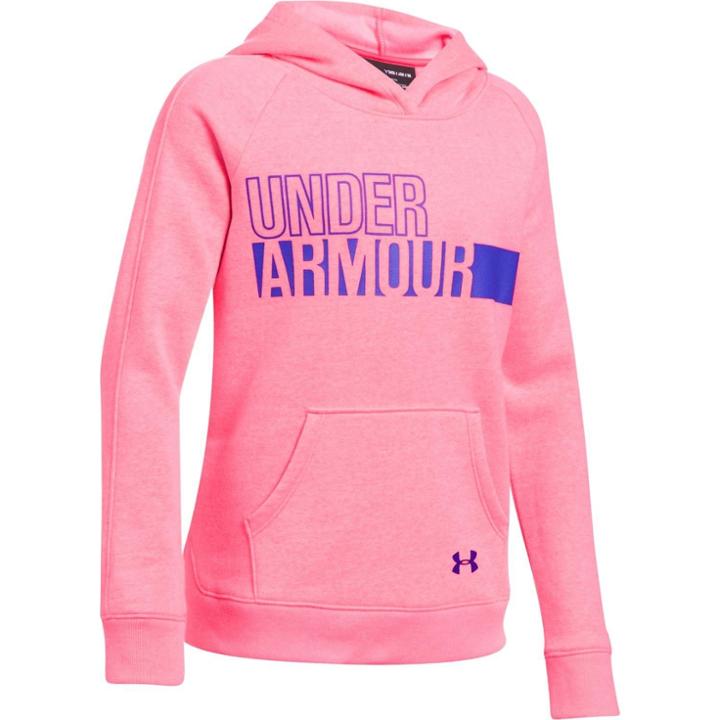 Girls 7-16 Under Armour Favorite Fleece Hoodie, Size: Small, Pink Purple