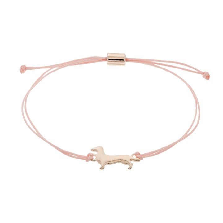 Lc Lauren Conrad Dachshund Pink Cord Slipknot Bracelet, Women's
