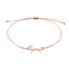 Lc Lauren Conrad Dachshund Pink Cord Slipknot Bracelet, Women's