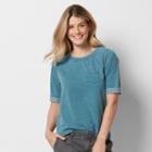Women's Sonoma Goods For Life&trade; French Terry Raglan Sweatshirt, Size: Large, Green