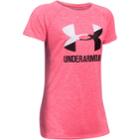Girls 7-16 Under Armour Big Logo Tee, Size: Xl, Penta Pink White