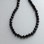 1928 Jet-tone Black Bead Necklace, Women's