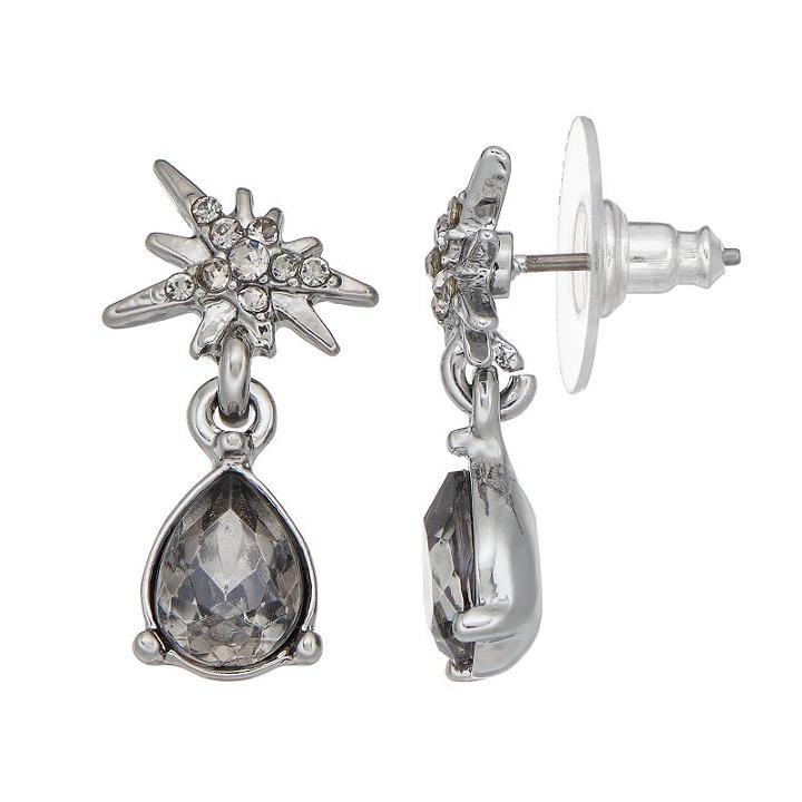 Simply Vera Vera Wang Nickel Free Starburst & Faceted Teardrop Earrings, Women's, Blue
