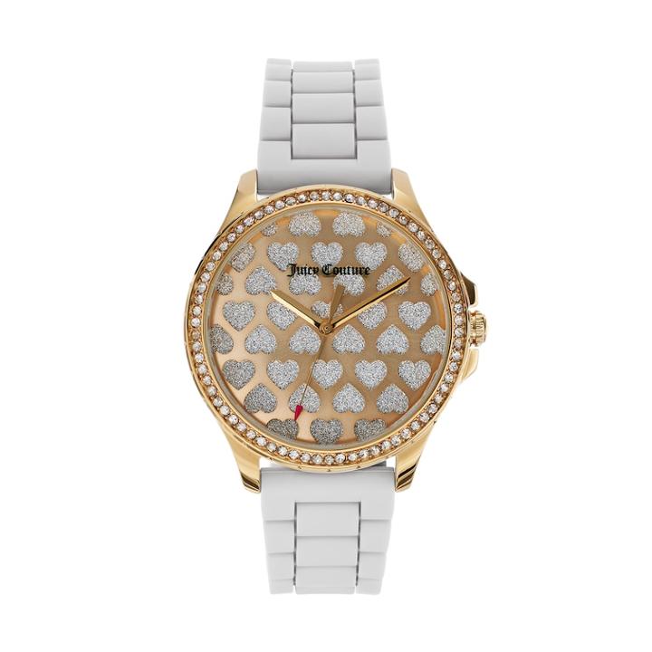 Juicy Couture Women's Gwen Crystal Heart Watch, Size: Medium, White