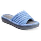 Isotoner Women's Andrea Space Knit Slide Slippers, Size: Large, Dark Blue