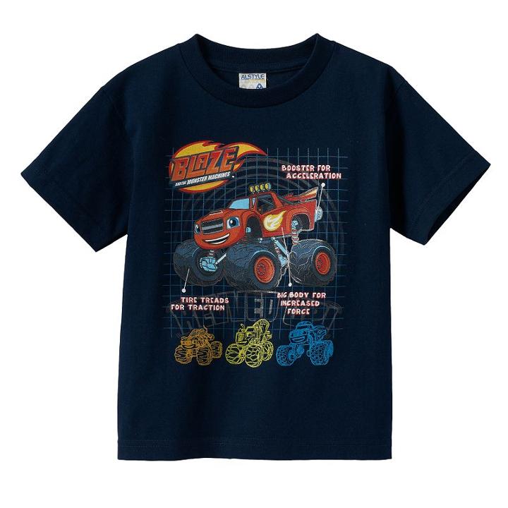 Boys 4-7 Blaze And The Monster Machines Glow-in-the-dark Graphic Tee, Size: 7, Blue (navy)