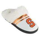 Women's Syracuse Orange Plush Slippers, Size: Small, White