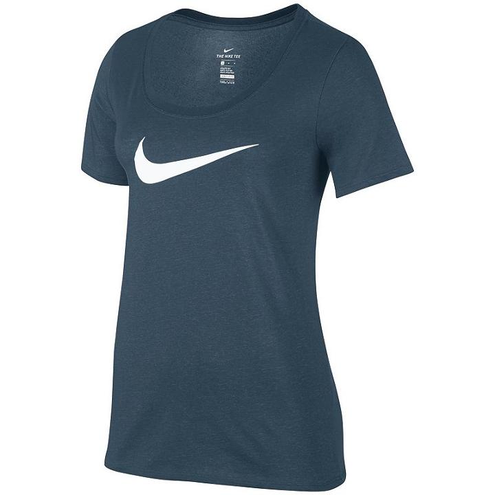 Women's Nike Swoosh Short Sleeve Graphic Tee, Size: Xl, Blue Other