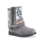 Muk Luks Jayla Women's Water-resistant Boots, Girl's, Size: 6, Grey