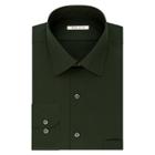 Men's Van Heusen Slim-fit Lux Sateen No-iron Dress Shirt, Size: 16.5-32/33, Med Green