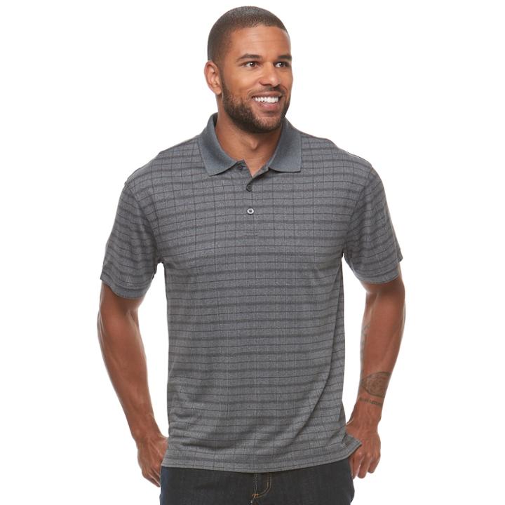 Men's Haggar&reg; Cool 18&reg; Classic-fit Performance Polo, Size: Large, Grey Other