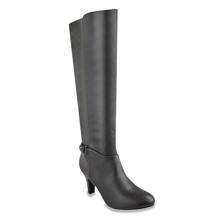 London Fog Event Women's Knee-high Boots, Size: Medium (9.5), Grey