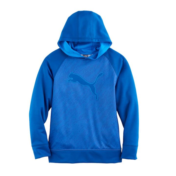 Boys 8-20 Puma Applique Hoodie, Size: Medium, Blue Other