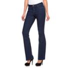 Women's Jennifer Lopez Curvy Fit Bootcut Jeans, Size: 4 T/l, Dark Blue