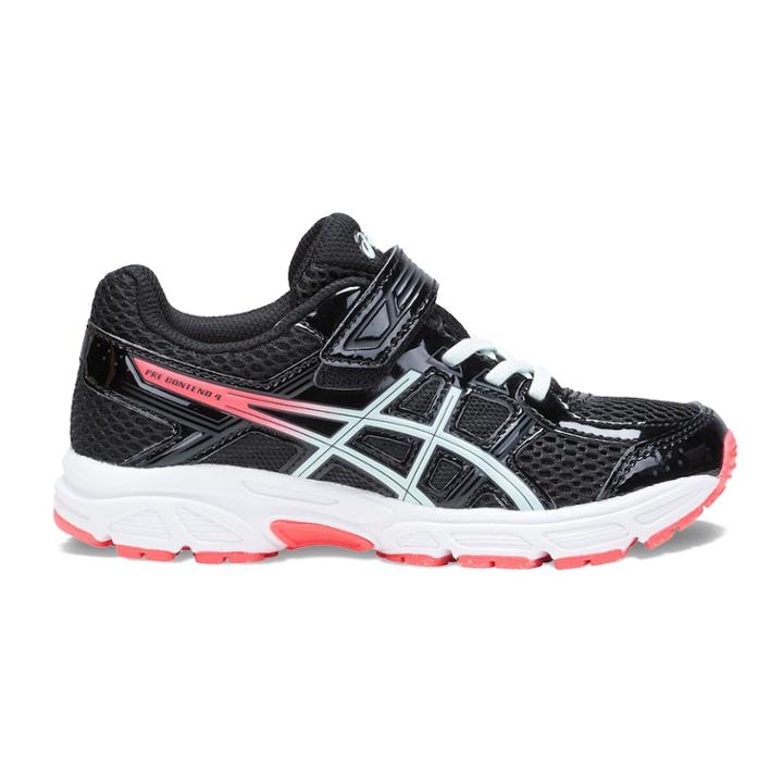 Asics Gel-contend 4 Preschool Girls' Running Shoes, Size: 3, Black
