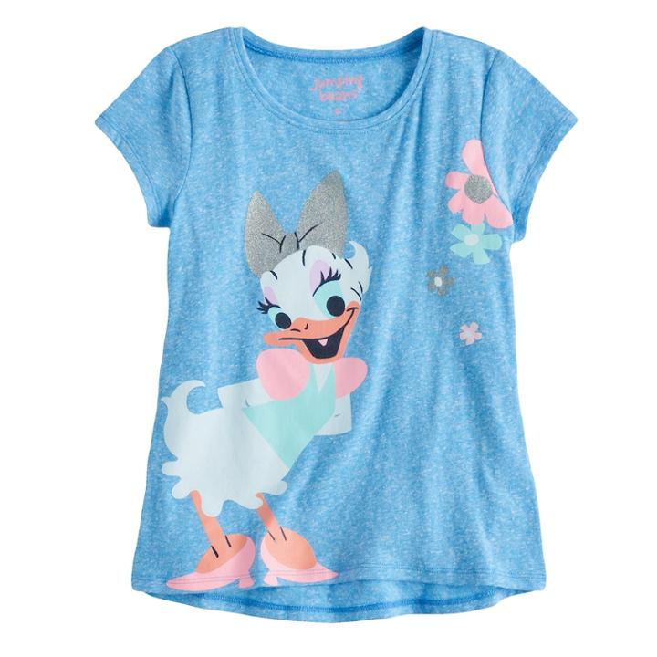 Disney's Daisy Duck Girls 4-10 Glitter Graphic Tee By Jumping Beans&reg;, Size: 8, Med Blue