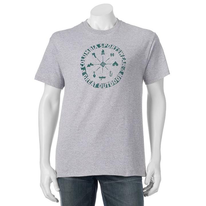 Men's Columbia Nature Medallion Tee, Size: Small, Med Grey