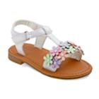Laura Ashley Flowers Toddler Girls' Sandals, Size: 7 T, White