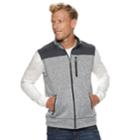 Men's Sonoma Goods For Life&trade; Supersoft Modern-fit Sweater Fleece Vest, Size: Small, Black