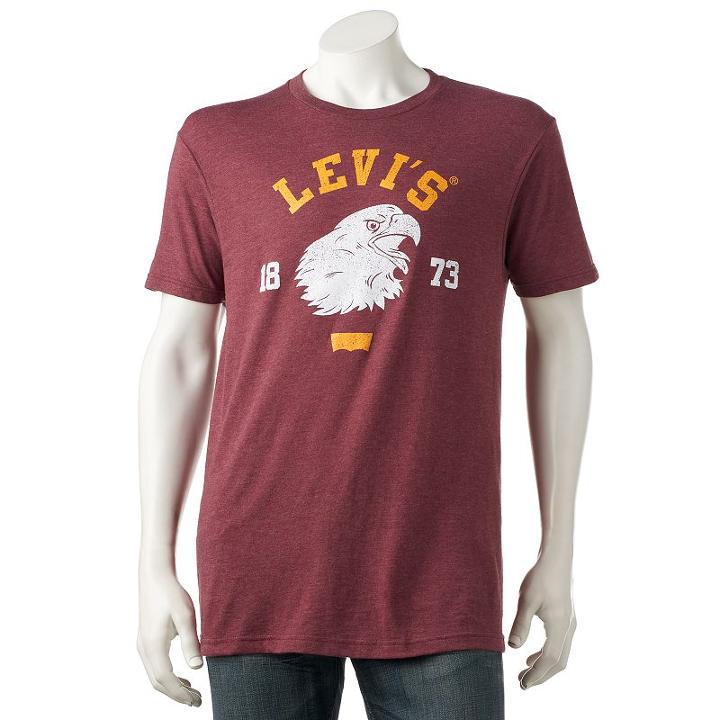 Men's Levi's&reg; Graphic Tee, Size: Xxl, Dark Red