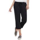 Women's Sonoma Goods For Life&trade; French Terry Capris, Size: Medium, Black