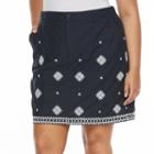 Plus Size Croft & Barrow&reg; Novelty Skort, Women's, Size: 24 W, Blue (navy)