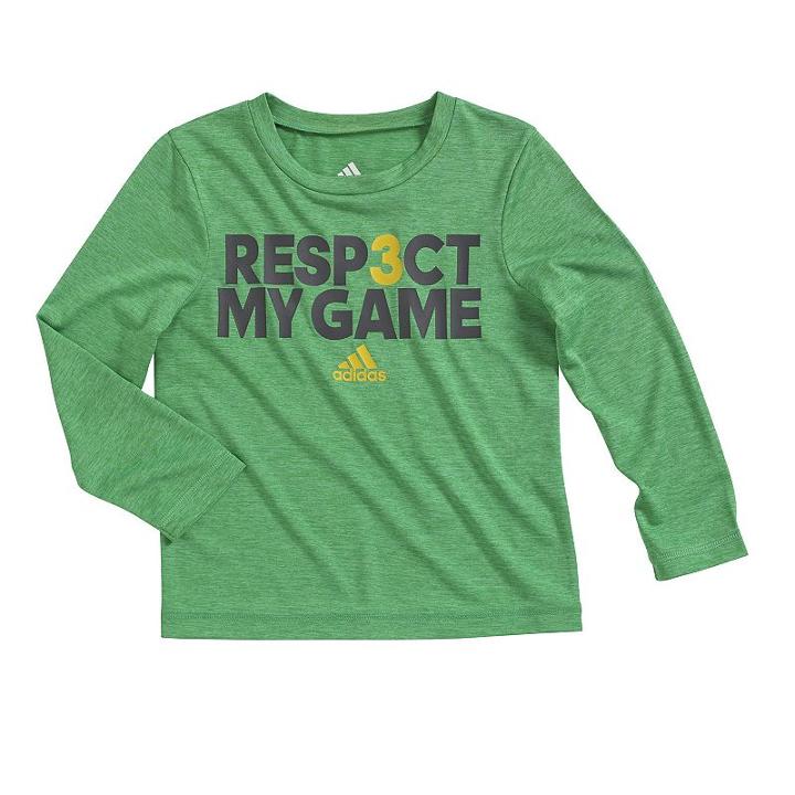 Boys 4-7x Adidas Climalite Resp3ct My Game Tee, Boy's, Size: 5, Brt Green