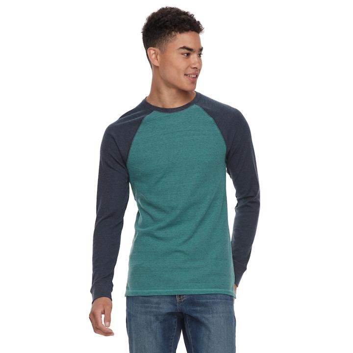 Men's Urban Pipeline&reg; Raglan Thermal Tee, Size: Large, Med Blue