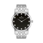 Bulova Men's Diamond Stainless Steel Watch - 96d106, Grey, Durable