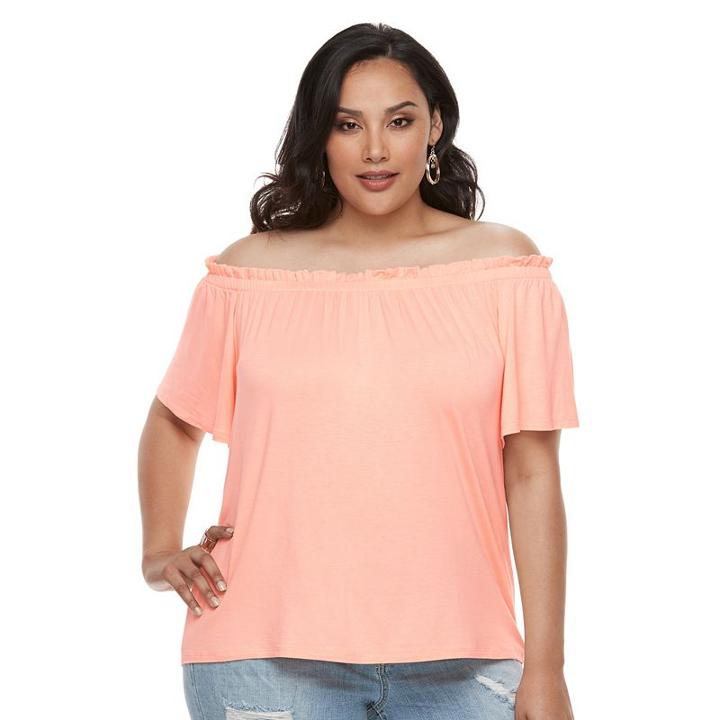 Plus Size Jennifer Lopez Foiled Crop Bomber Jacket, Women's, Size: 2xl, Brt Orange