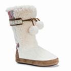 Muk Luks Women's Jewel Sweater Knit Boot Slippers, Size: Large, White