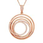 1/4 Carat T.w. Igi Certified Diamond 14k Rose Gold Spiral Pendant Necklace, Women's, Size: 18, White