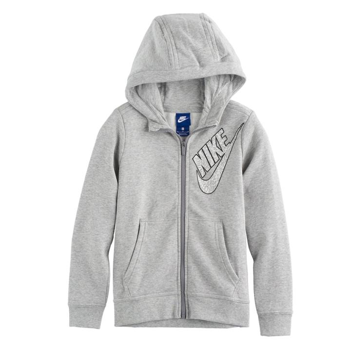Girls 7-16 Nike Zip-up Hoodie, Size: Medium, Grey Other