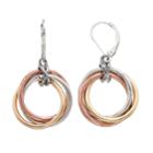 Simply Vera Vera Wang Tri Tone Hoop Drop Earrings, Women's, Multicolor