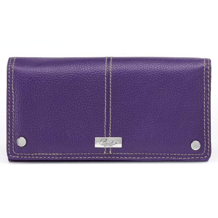 Buxton Westcott Expandable Leather Clutch, Women's, Drk Purple