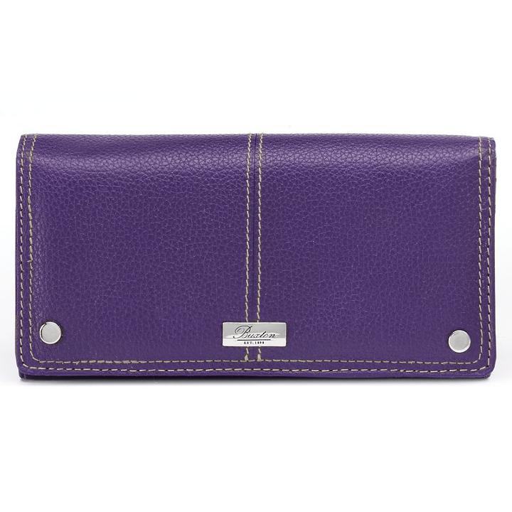 Buxton Westcott Expandable Leather Clutch, Women's, Drk Purple