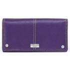Buxton Westcott Expandable Leather Clutch, Women's, Drk Purple