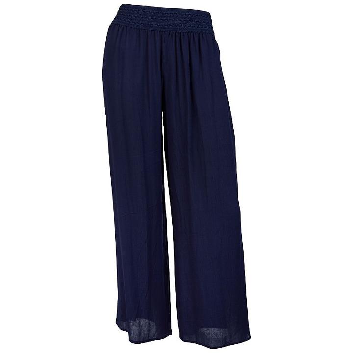 Juniors' Iz Byer California Wide Leg Crepe Pants, Girl's, Size: Xl, Blue (navy)