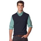 Men's Chaps Classic-fit Solid Sweater Vest, Size: Medium, Blue