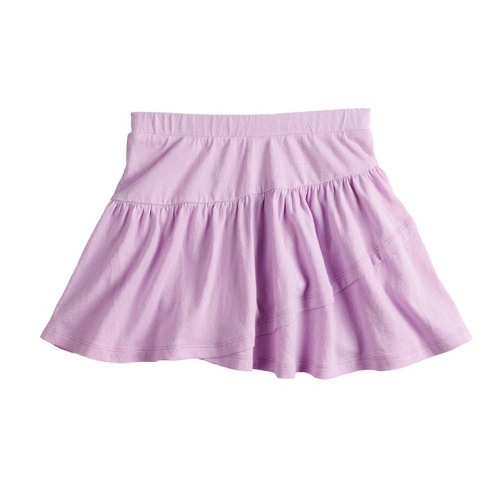 Girls 4-10 Jumping Beans&reg; Solid Tulip Tiered Skort, Size: 6, Lt Purple