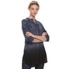 Women's Rock & Republic&reg; Tie-dye High-low Tunic, Size: Xl, Grey