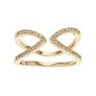 Lc Lauren Conrad Simulated Crystal Open Ring, Women's, Gold