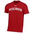 Men's Under Armour Wisconsin Badgers Performance Tee, Size: Small, Flaw