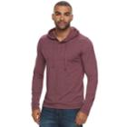 Men's Sonoma Goods For Life&trade; Supersoft Classic-fit Henley Hoodie, Size: Large, Red