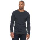 Big & Tall Apt. 9&reg; Premier Flex Slubbed Henley, Men's, Size: M Tall, Dark Blue