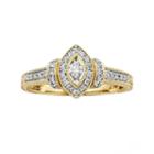 Round-cut Diamond Engagement Ring In 10k Gold (1/4 Ct. T.w.), Women's, Size: 5.50, Yellow