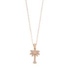 14k Rose Gold 1/6 Carat T.w. Diamond Palm Tree Pendant Necklace, Women's, Size: 18, White