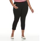 Plus Size Napa Valley Pull-on Ankle Pants, Women's, Size: 24 W, Black