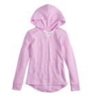 Girls 7-16 & Plus Size So&reg; Lace-up Tunic Hoodie, Size: 20 1/2, Lt Purple